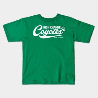 Irish Channel Coyote in White Kids T-Shirt